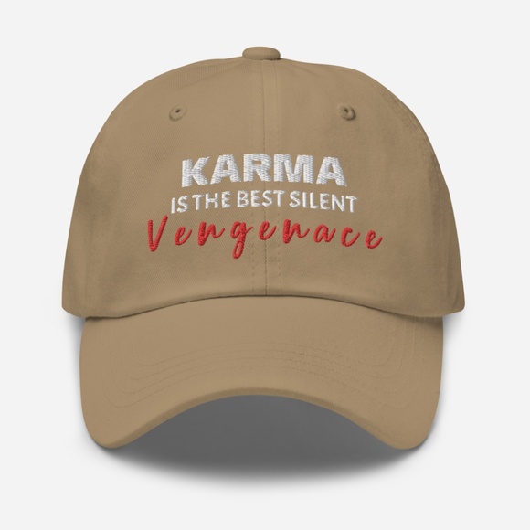 NWT - Multiple Hats - Karma Is The Best Silent Vengeance Embroidered Snapback - Picture 10 of 12